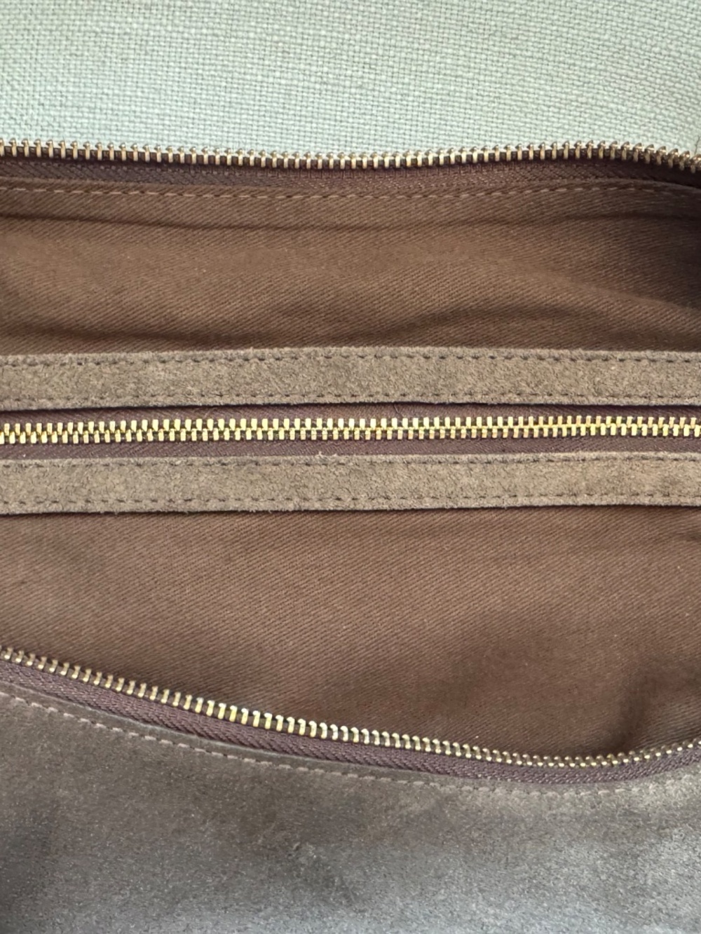 ARKET Curved Suede Shoulder Bag | Chocolate Brown | Like New - Picture 12 of 15